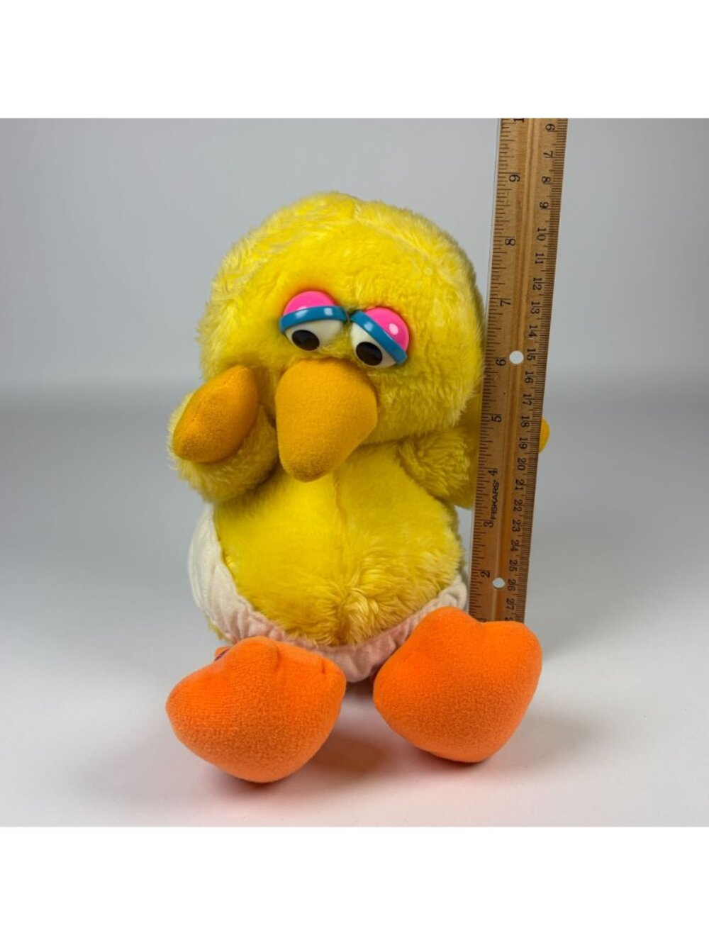 Vintage Hasbro Softies Baby Big Bird Plush Sesame Street Toy Yellow 11" - Picture 6 of 9